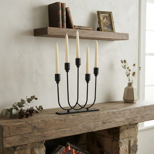 Supports de bougies en fer de style industriel chic, porte-bougies modernes abstraits pour mariages et événements, centre de table géométrique créatif - Product Image 4
