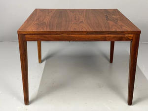 Danish Modern Square Coffee <b>Table</b> in Highly Figured Teak Wood <b>with</b> Natural Wood Finish - Product Image 4