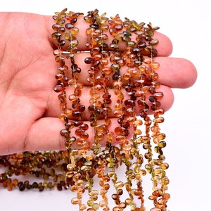 Cuentas de Turmalina Multicolor AAA+ de 3x5mm-4x6mm, Cuentas de Turmalina Natural Petrol, Piedras Preciosas Semipreciosas, Cuentas Facetadas para Joyería - Product Image 3