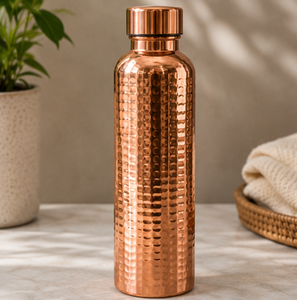 ขวดน้ำทองแดงแท้ Zenith Hydration Pure Hammered Copper Wellness Bottle ขวดน้ำทองแดงแบบอายุรเวท ขวดทองแดงทำมือ ขวดทองแดงกันรั่ว - Product Image 4
