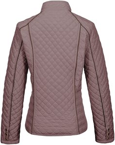 Hooded Quilted Jacket Women's Winter Casual Thin Zipper Windproof Polyester Wadding Solid Color Regular Length <b>Coat</b> - Product Image 3