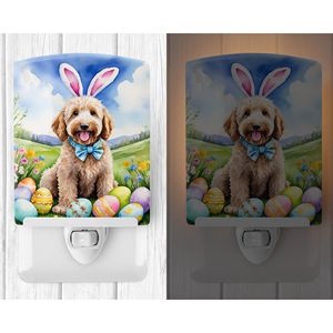 Goldendoodle ไฟกลางคืนเซรามิกลายล่าไข่อีสเตอร์6x4x3หลากสีสำหรับห้องนอนห้องน้ำสถานรับเลี้ยงเด็กห้องโถงห้องครัว - Product Image 2