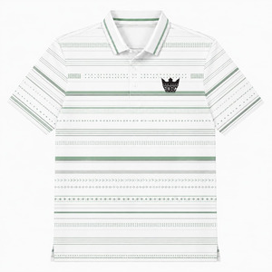 Tissu Oxford respirant à impression numérique extensible dans les quatre sens de haute qualité, avec logo frontal par sublimation, pour chemises de golf Dry-fit pour hommes - Product Image 1