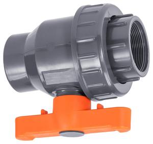 Válvula de Bola de Unión de UPVC de 1 Pulgada de la Mejor Calidad, Conexión Roscada, PTFE de Alta Temperatura para Tratamientos de Suministro de Agua Industrial - Product Image 3