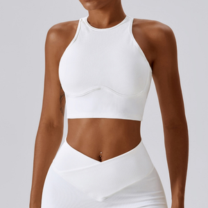 Fashion High Quality Women's Seamless Breathable Print Halter <b>Sports</b> <b>Bra</b> with Custom Logo for Gym Workout-High Support - Product Image 4