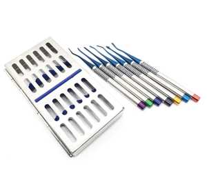 Ensemble de 7 élévateurs dentaires manuels PDL en titane, couleur personnalisée, certifié CE Salaar Industry - Product Image 2