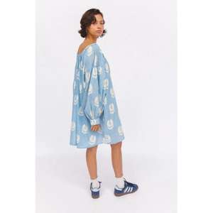 Vestido Mini Ria de Algodón 100% Hecho a Mano de Forma Ética - Ecológico y Transpirable, Cómodo, Suave y de Corte Holgado - Product Image 2