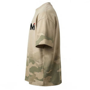 T-shirt en molleton bouclette épais, respirant, style décontracté, haute qualité, personnalisable pour hommes - Product Image 5