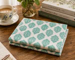 Tela de Algodón Estampada a Mano de la India al por Mayor, Material de Tela con Estampado Floral de Jaipur, Material Ecológico para Manteles - Product Image 3