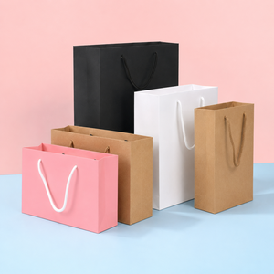 Bolsas de Compras de Papel de Lujo Impresas Personalizadas con Asas de Cuerda – Bolsas de Regalo Kraft, Blancas, Negras y Rosas al por Mayor - Product Image 4