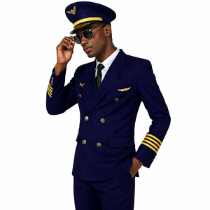 Servizio OEM, Prezzo Conveniente, Tessuto Misto Poliestere, Uniformi Professionali Unisex per Piloti e Assistenti di Volo - Product Image 4