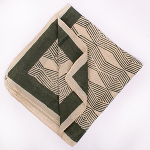 Pañuelo Cuadrado Suave de Algodón con Estampado Bagru, 55x55cm, Pañuelo para la Cabeza de Mujer, Transpirable, Ecológico, para las Cuatro Estaciones - Product Image 3