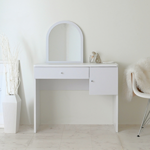 Modern Japanese-Style Simple White Design Furniture <b>Desk</b> Dresser Door Mirror <b>Drawer</b> for Kitchen Apartment Living Room NIN73-90D - Product Image 1