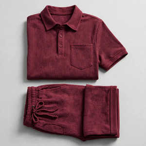 2026 Wholesale Summer Men's Casual Shorts <b>Set</b> Plain Color Solid 100% Cotton Jersey Quick Dry Knitted Customized Logo <b>Twin</b> <b>Set</b> - Product Image 4