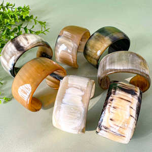 High Quality Buffalo Horn Cuff <b>Bracelet</b> for Women Feng Shui and <b>Love</b> Style Carved Bangles - Product Image 4