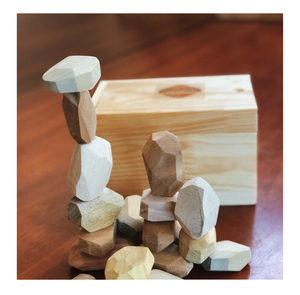 Handmade handicraft Tumi Ishi Wooden Rock balance <b>set</b> for creative modern <b>desk</b> decoration - Product Image 1