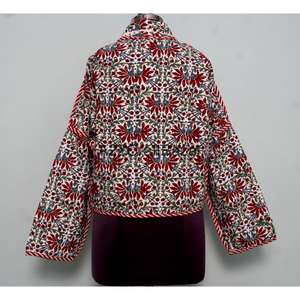 Vintage Indian 100% Pure Cotton <b>Jacket</b> Kantha Handmade Comfortable And Breathable <b>Jackets</b> For <b>Womens</b> And Girls - Product Image 5