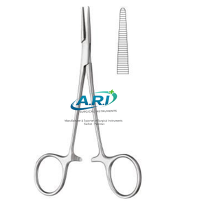 Pinzas Hemostáticas Halstead Rectas de 12.5cm, Modelo HMF-01, Acero Inoxidable, Instrumento Quirúrgico Reutilizable - Product Image 1