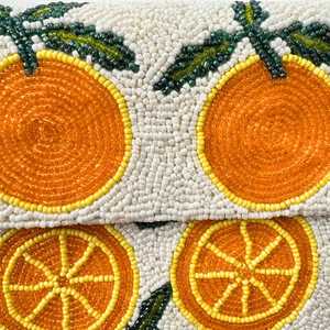 Bolso de Hombro con Cuentas de Frutas Naranjas, Bolso de Cuentas de Cítricos Hecho a Mano, Bolso de Verano para Vacaciones, Bolso de Cuentas Decorativo, Bolso de Frutas Adorable, Regalo - Product Image 4
