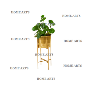 Pot de fleurs sur mesure, forme et design tendance, couleur laiton doré, à prix abordable - Product Image 2