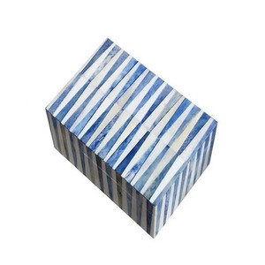 Caja de Joyería de Madera Rectangular con Tapa, Diseño Geométrico de Parqué, Acabado Pulido, Organizador - Product Image 3