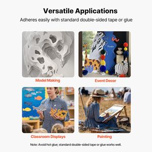 Lot de 12 plaques de mousse blanches de 24 x 36 pouces, épaisseur 3/16 pouces, double face, sans acide, pour l'artisanat et le montage sur polyfoam - Product Image 3