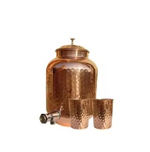 Classic Copper Water <b>Dispenser</b> Multipurpose Storage Tank with Tap for <b>Drinking</b> Water Suitable for Kitchen Dining Table Setup - Product Image 3