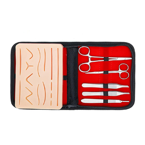Large Silicone Pad 14 Pre-Cut Wounds <b>Suture</b> Practice <b>Kit</b> for Medical Students for Orthopedic Surgical Instruments ENT Hospitals - Product Image 1