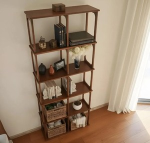 Modern <b>Wooden</b> <b>Bookcase</b> Display Storage Rack Floor Standing Shelf Unit for Living Room Home Office - Product Image 6