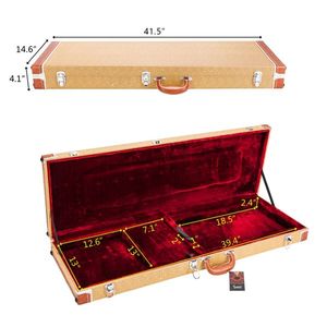 Custodia rigida quadrata per chitarra elettrica di alta qualità in stile fuoco ardente giallo piatto per GST GTL 170 SG sostituire custodie per borse per strumenti - Product Image 2