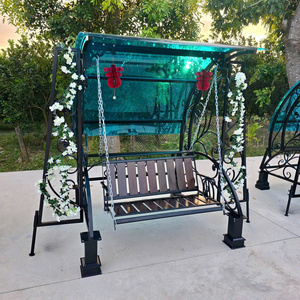 Buy Vintage Carved Wrought Iron <b>Swings</b>: Custom Metal <b>Swings</b>, Secure Steel <b>Swings</b> Beside Beautiful Garden <b>Swing</b> Installations - Product Image 1