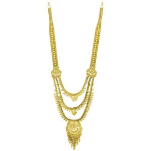 Joyería Turca de Moda al por Mayor, Chapada en Oro de 14K, 18K y 24K, Diseño Floral Tradicional, Collares Largos Rani Haar - Product Image 3
