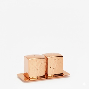 Salière et poivrière modernes de luxe en cuivre martelé, pour cuisine et restaurant, vaisselle de table, décoration intérieure - Product Image 2