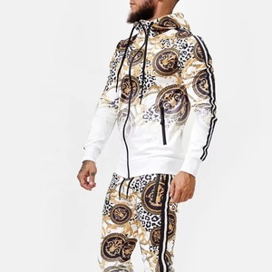 Dernier design unisexe, survêtement d'hiver à capuche, antibactérien, écologique, respirant, imprimé, style vintage, 100% polyester - Product Image 1