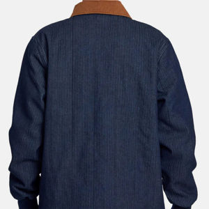 Mens Cotton <b>Canvas</b> <b>Work</b> <b>Jacket</b> With Chenille Embroidery <b>Canvas</b> Workwear <b>Jacket</b> With Button Front Design - Product Image 3