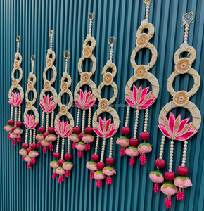 Guirnalda Decorativa de Flores de Loto Artificiales, Hecha a Mano, Ecológica, de 2.5 Pies de Largo, para Fiestas, Bodas, Inauguraciones de Casas, Entradas - Product Image 2