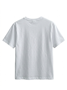 T-shirt décontracté tricoté à col rond pour homme, en coton et élasthanne, manches courtes, uni, 180 grammes, coupe ample - Product Image 5