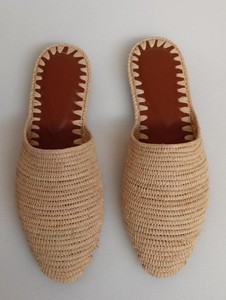 Sandales en raphia naturel, chaussures en raphia pour femmes, mules en raphia faites à la main, sandales d'été, raphia marocain - Product Image 2