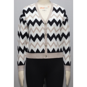 Cárdigan de Punto Rosa para Mujer, Cuello en V, Manga Larga, Color Sólido, Botones al Frente, Estilo Clásico, Top de Otoño - Product Image 2