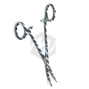 Pinces hémostatiques Crile à revêtement zébré blanc, 5,5 pouces, courbées, à motif complet, pinces chirurgicales pour usage dentaire, médical et artisanal - Product Image 2