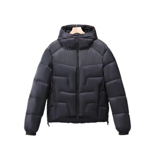Same Style Ultra-puffy Men's Women's Short Hooded <b>Jacket</b> Zipper Closure Coated <b>Waterproof</b> Antibacterial Cold Resistant - Product Image 6