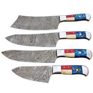 Professional Damascus Pattern <b>Kitchen</b> Knife Set Damascus Steel Chef Knife Collection For <b>Kitchen</b> Cooking And Preparation - Product Image 4