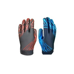 Guantes de Receptor de Fútbol Americano Hechos a Medida de Alta Calidad, Ropa Deportiva de Equipo, Cierre de Velcro de Poliéster/Algodón, Unisex - Product Image 2