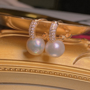 Pendientes de Perlas de Agua Dulce de Estilo Retro Francés, Diseño de Pájaro Pequeño, Joyería de Perlas Naturales de Lujo Ligero - Product Image 4