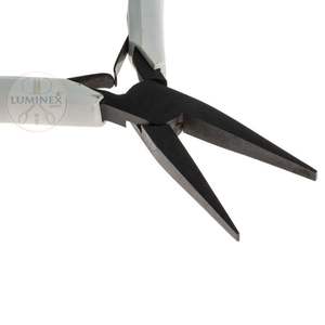 Alicates de punta plana de 130 mm, herramienta de fabricación de joyas de microprecisión de acero inoxidable, mandíbula lisa de 33 mm, punta estrecha, ligeros, de alta calidad - Product Image 4