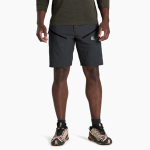 Pantalones Cortos Bermuda Gris Oscuro para Hombre con Logotipo Frontal, Bolsillos de Secado Rápido, Estilo Casual, Cordón Ajustable, Poliéster/Algodón, Estilo Urbano - Product Image 1