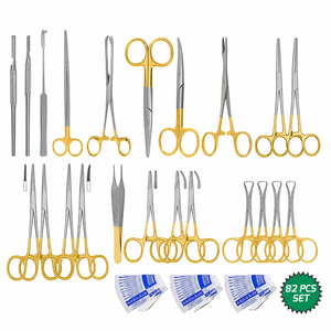 Juego de 82 Piezas de Instrumentos Veterinarios para Cirugía General y Esterilización con Mango Dorado, Instrumentos Alemanes Personalizados - Product Image 5