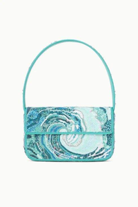 Beaded Geometric Embroidery <b>Studded</b> Lady Autumn Single Shoulder <b>Bag</b> Luxury Fashion Handbag Custom Seed Beads Hoop Closure Purse - Product Image 3