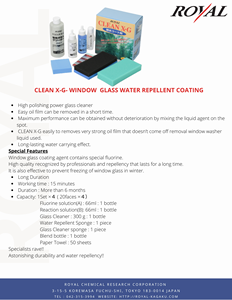 Royal CLEAN X-G Fluorine Glass Coating GC-XG Long-Lasting Water Repellent Liquid Coating for Windows <b>Mirrors</b> Automotive Use - Product Image 3