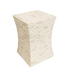 Mesa de Cajones con Incrustaciones de Hueso de ILAHI, Diseño Moderno con Detalles de Ágata, Almacenamiento de Tres Niveles, Mueble Portátil para el Hogar - Product Image 4